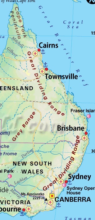 East Australia including Sydney