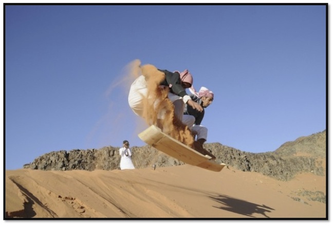 Saudi Arabia sandboarding