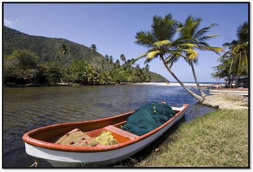 Venezuela boat in a lagoon