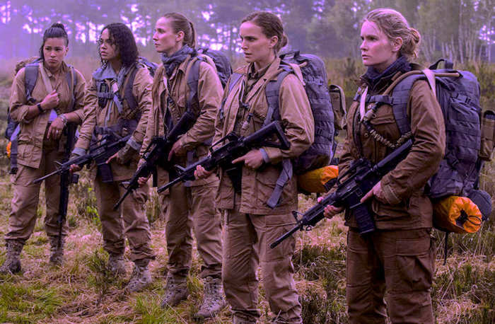 Photo of five woman explorers who will enter the Shimmer in the film, Annihilation at Movies Grow English