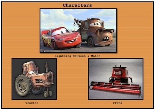 Cover Poster for ESL film lesson to learn English with movies using short-sequence ESL lesson from the movie, Tractor Tipping From Cars