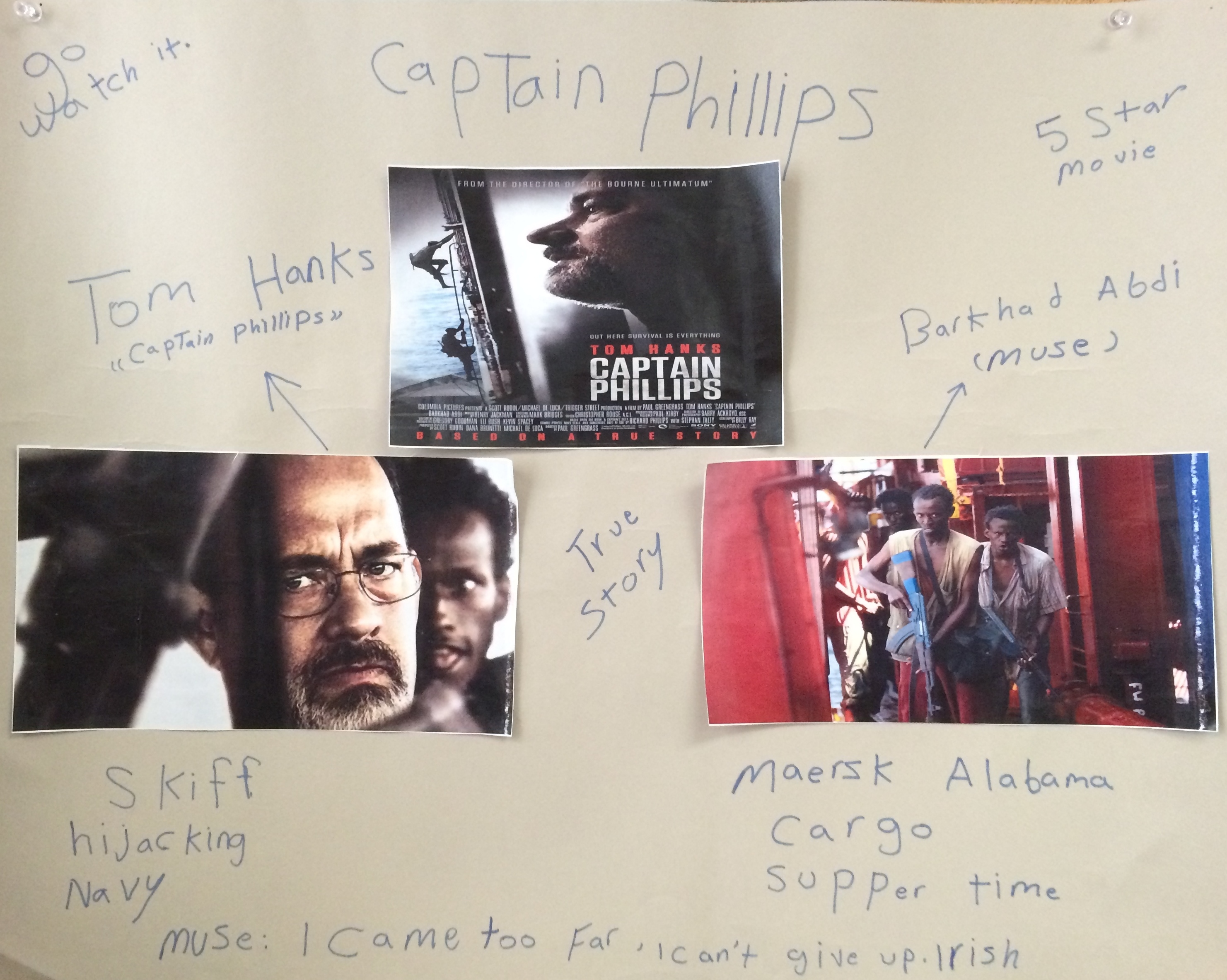 Poster by Unknown for "Captain Phillips at Movies Grow English