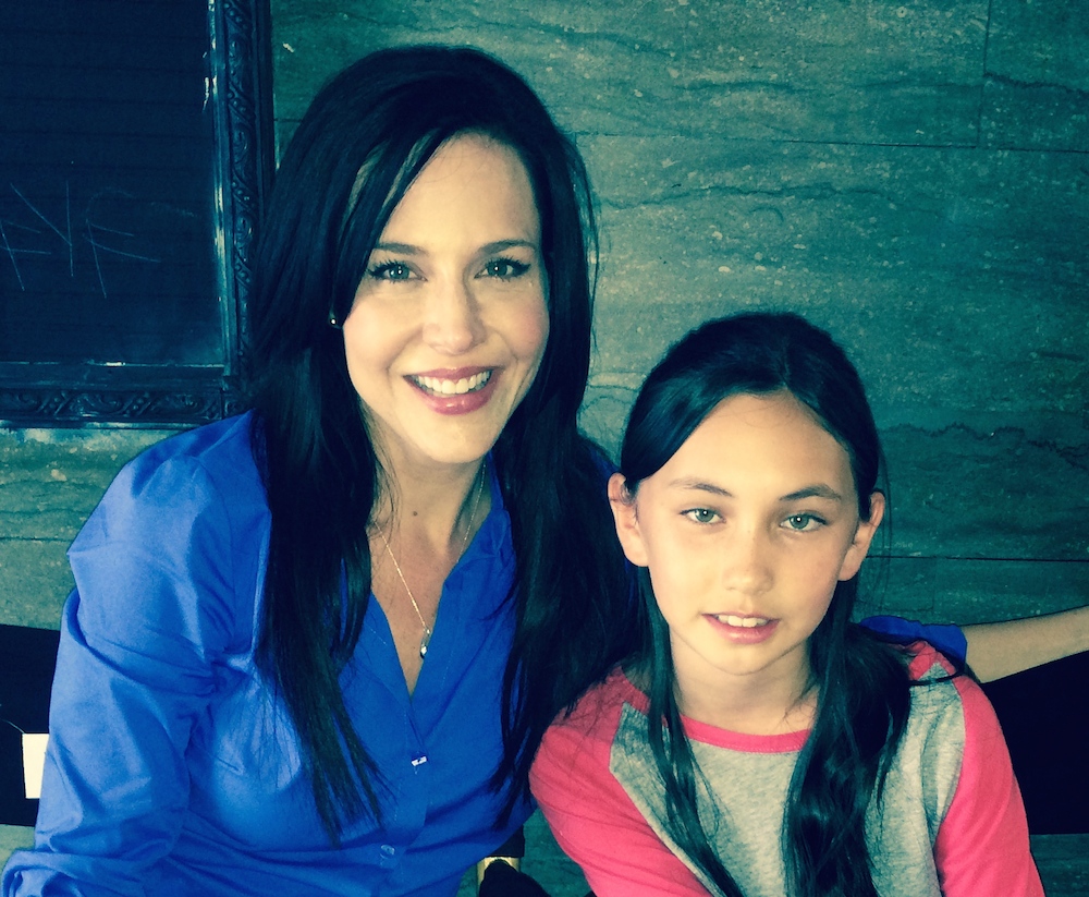 Theresa Laib with Julie Benz at filming of Havenhurst, directed by Andrew C. Erin.