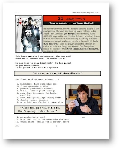 Whole Movie Portal for ESL movie lesson, 21