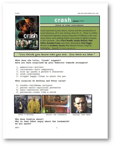 Whole Movie Portal, ESL movie lesson, Crash