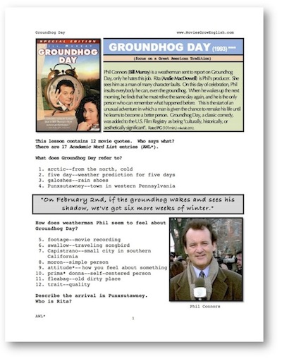 Groundhog Day, cover page