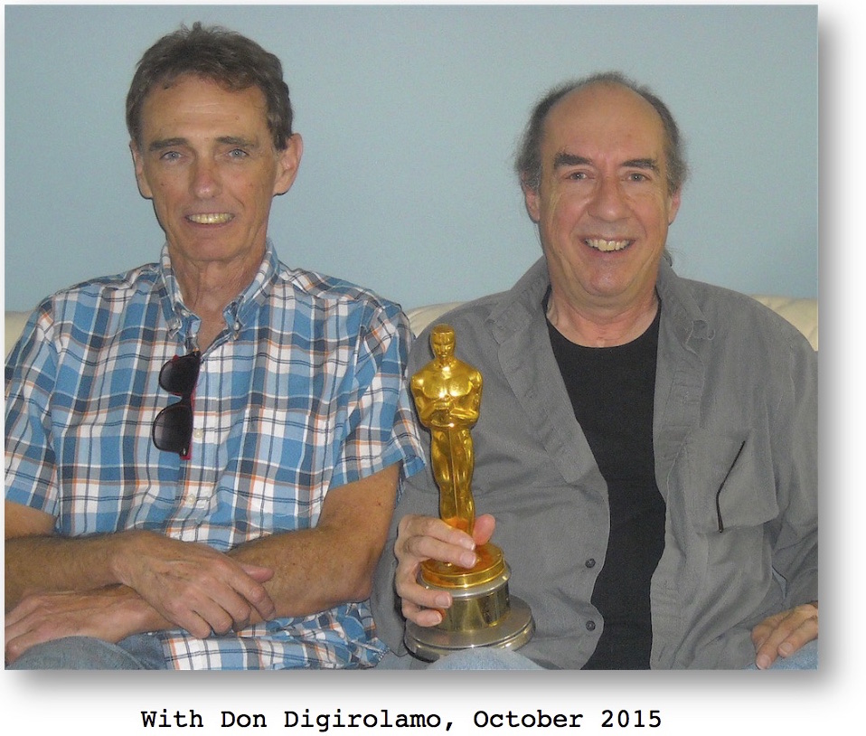 With Don Digirolamo and his Golden Award for mixing E.T. The Extraterrestrial, taken in October 2015.  At Movies Grow English, Whole Movie And Short Sequence ESL Lessons