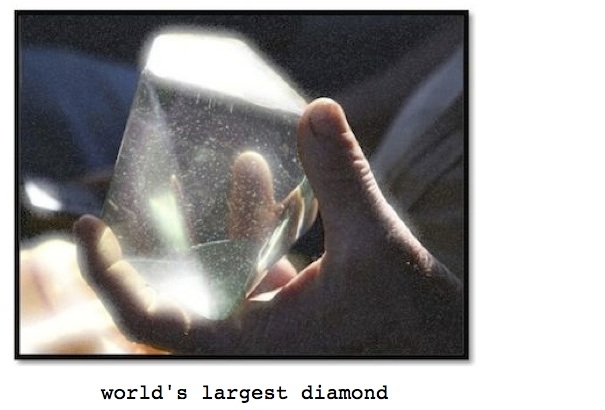 Photo of world's largest diamond for ESL lesson for the film, Blood Diamond