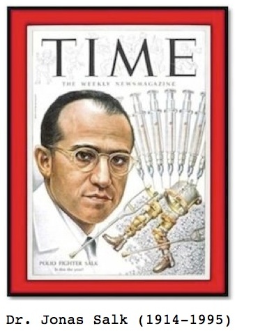 Dr. Jonas Salk on cover of Time magazine for ESL movie lesson for the film, Contagion