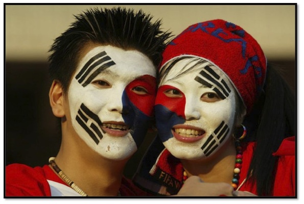 Korea, boy girl smiling faces 