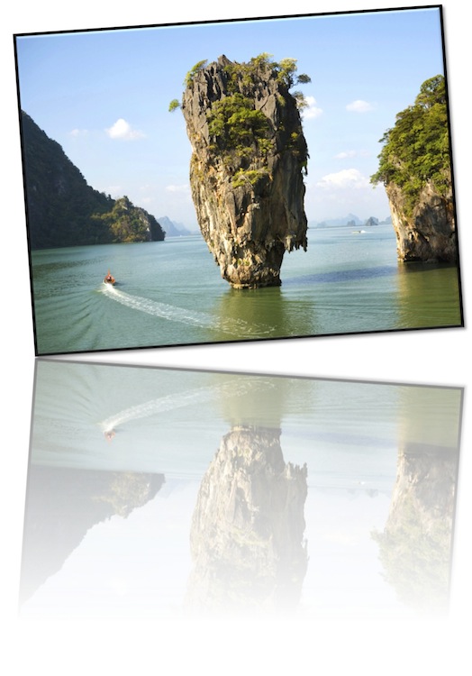 Thailand, natural rock sculptures in the sea