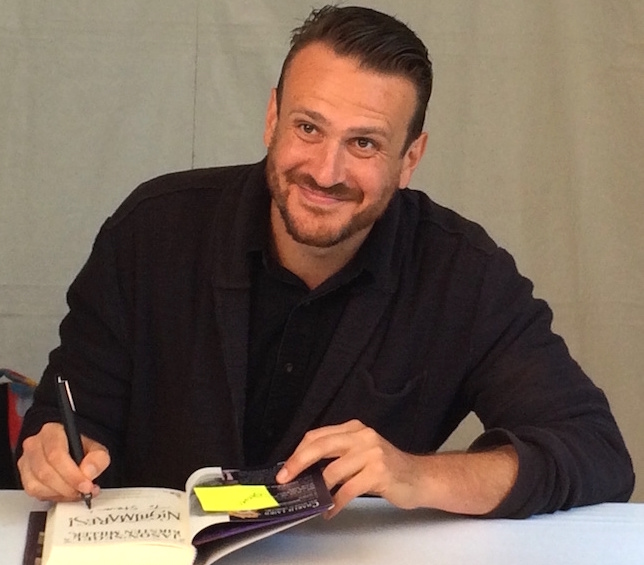 Jason Segel signs a copy of Nightmares for Theresa Laib at L.A.Times Festival of Books (USC)