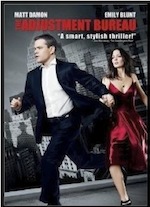 Poster for ESL lesson for the film Adjust Ment Bureau, starring Matt Damon and Emily Blunt at Movies Grow English