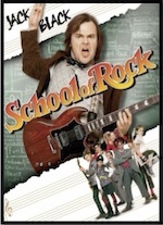Poster for School of Rock on home page of Movies Grow English, ESL Lessons for movies