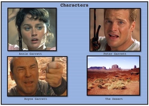 Four characters from Vertical Limit, short-sequence ESL lesson poster atn Movies Grow English