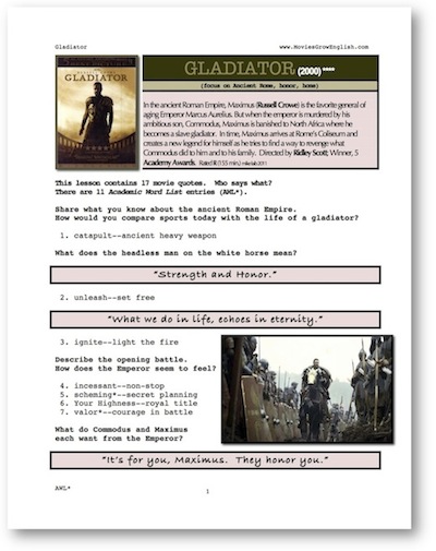 thumbnail, Gladiator